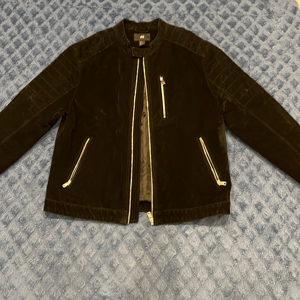 H&M Suede Motorcycle Jacket XL